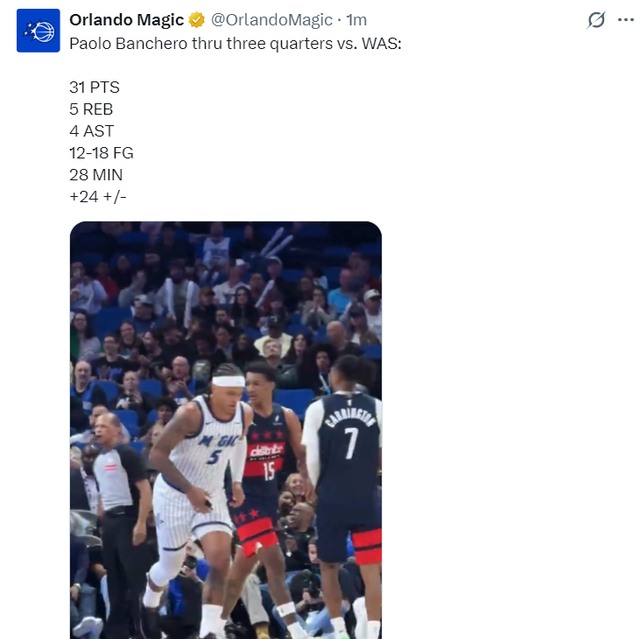 轰37+6平赛季新高！班凯罗提前打卡结束连败 稳定性成他唯一软肋|奇才|魔术|奥兰多魔术队|华盛顿奇才队|篮板_新浪体育_新浪新闻